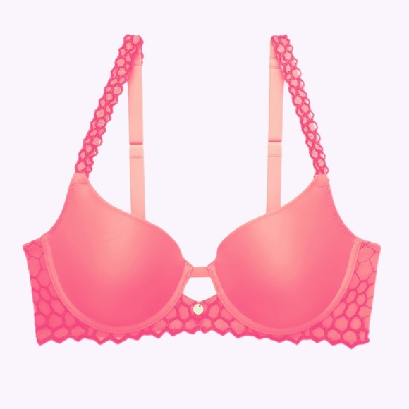 Natori Size 38DDD Showcase Full Fit Contour Underwire Coral Nylon T-Shirt Bra - Picture 11 of 13